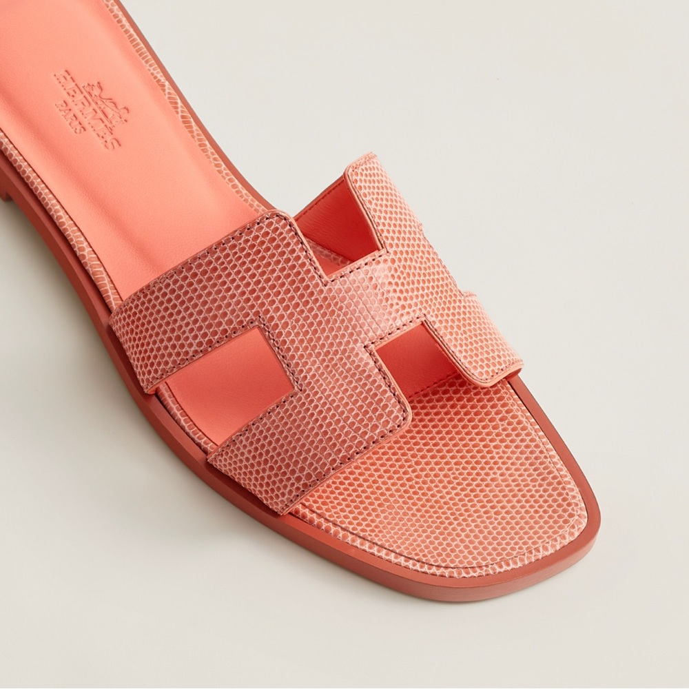 Hermes Oran Sandal Orange Joey 37